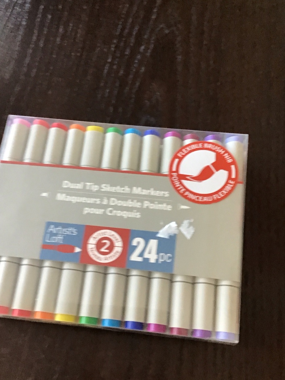 24-Pack Dual Tip Sketch Markers - Assorted Bright Colors